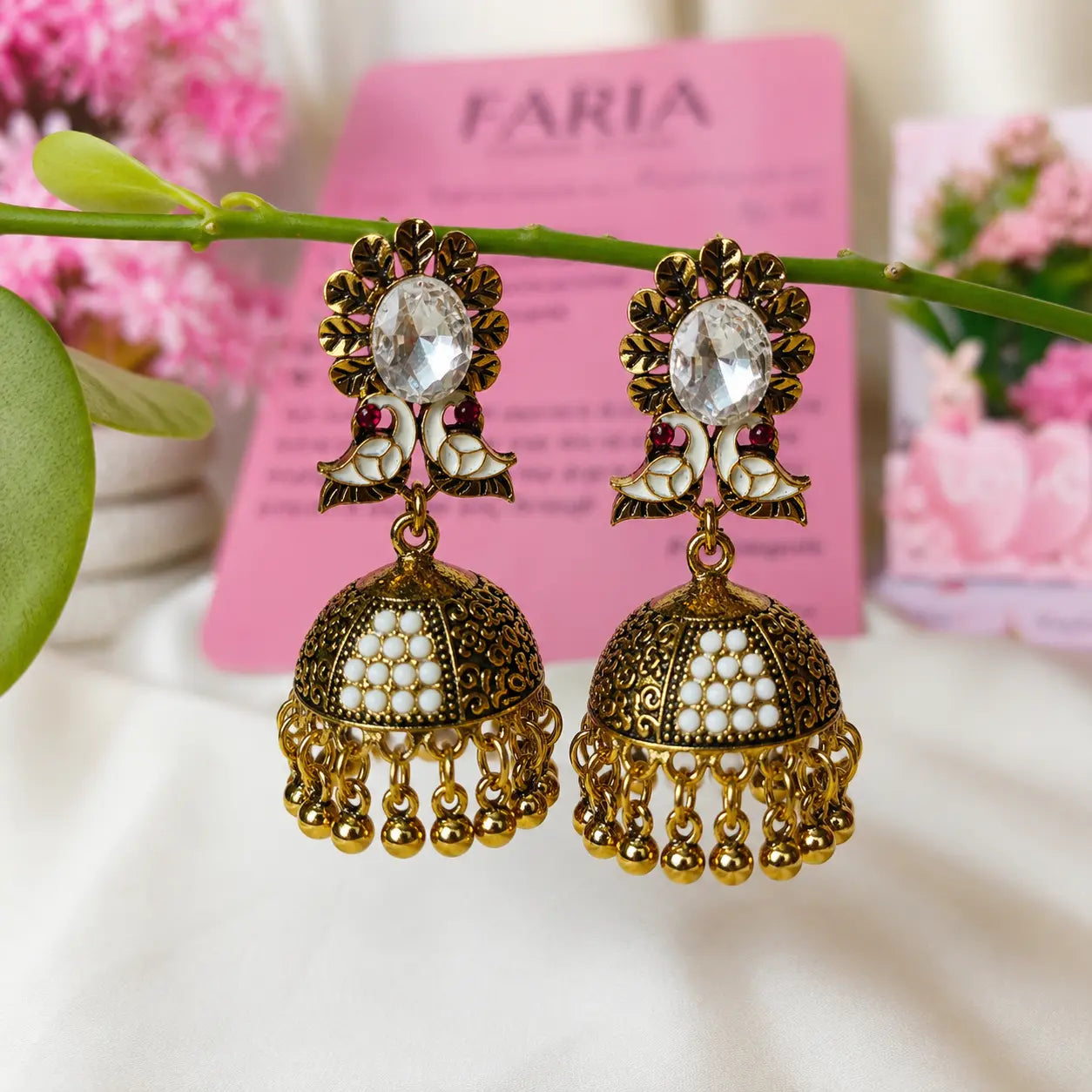 Vintage Pearl Bell Jhumka