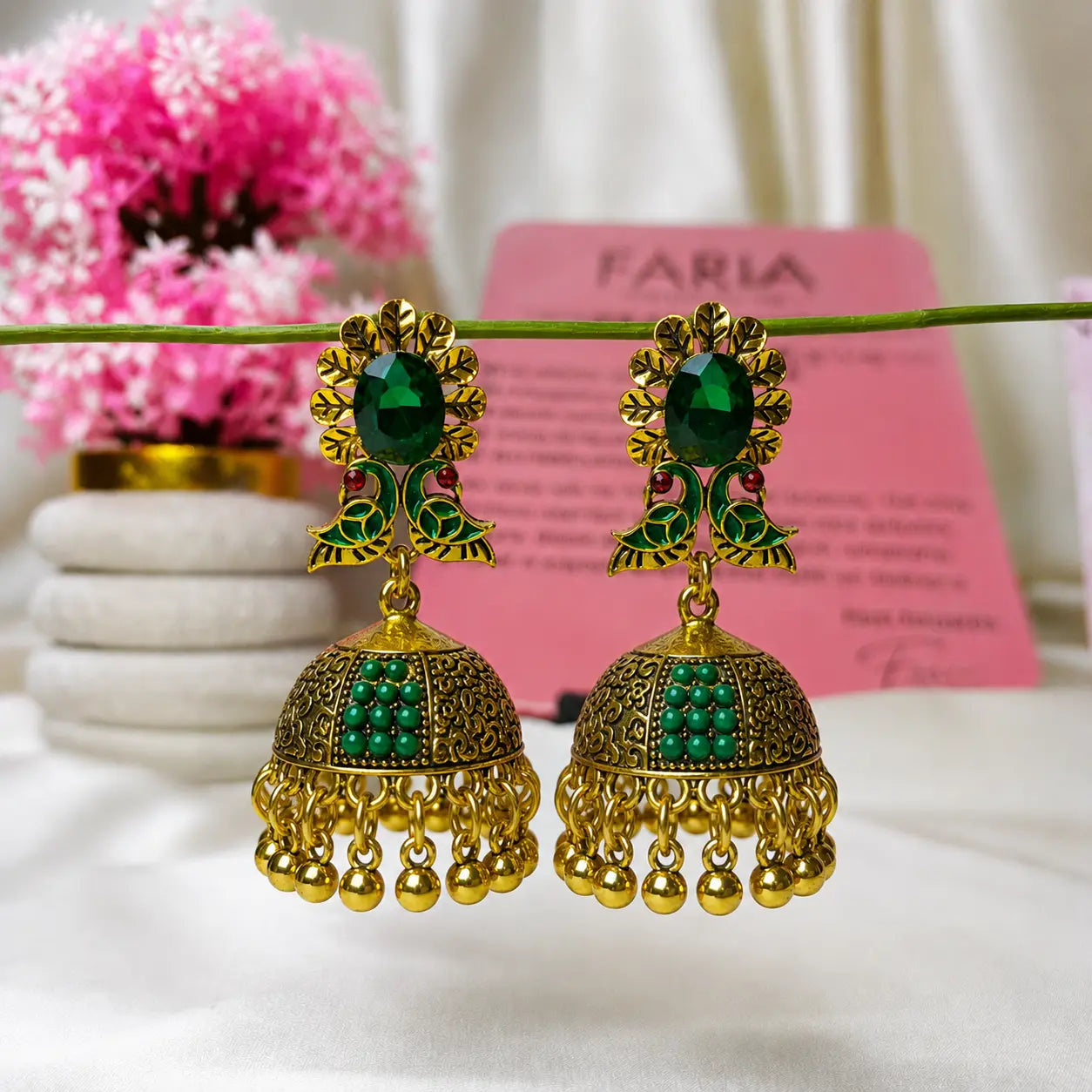 Vintage Pearl Bell Jhumka