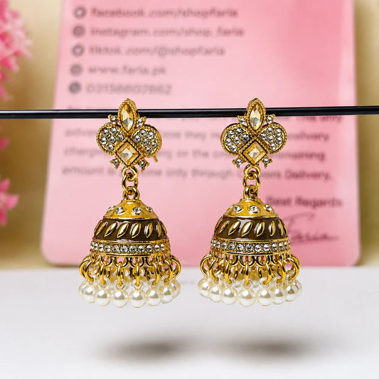 Classic Dome Pearl Jhumka