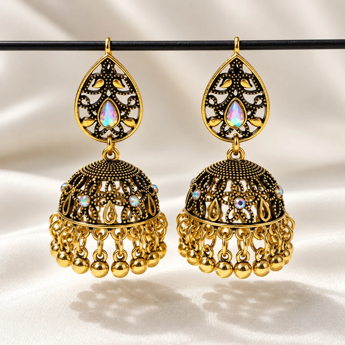 Aurora Teardrop Filigree Jhumka