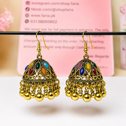 Royal Multicolor Traditional Jhumka