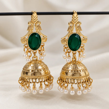 Mayura Pearl Peacock Jhumka - 3 Color