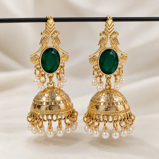 Mayura Pearl Peacock Jhumka - 3 Color