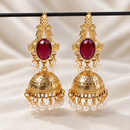 Mayura Pearl Peacock Jhumka - 3 Color