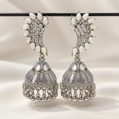 Mayura Vine Stone Jhumka - 4 Color