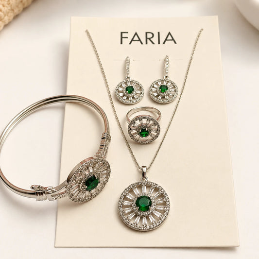 Emerald Radiance Jewelry Set - Green