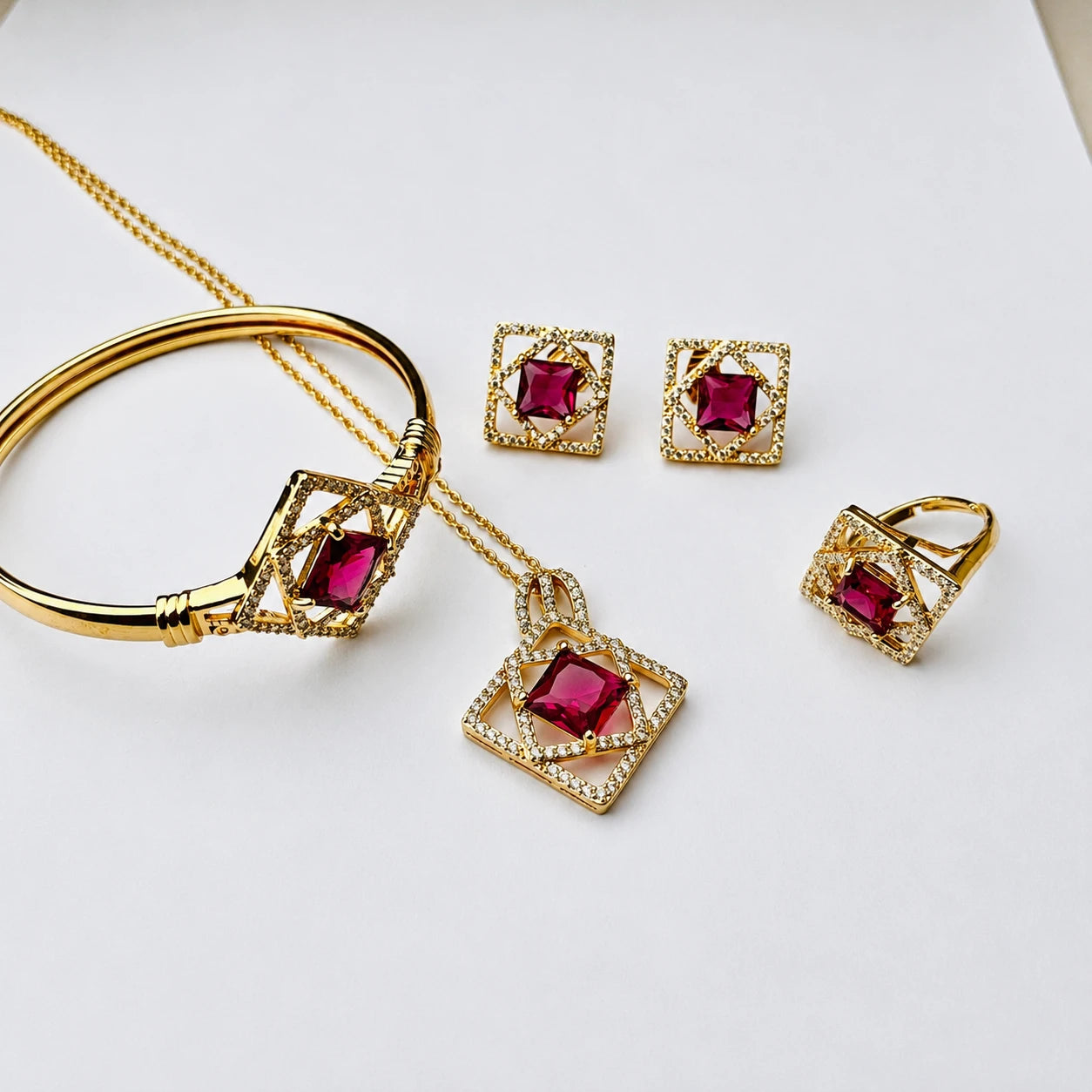 Emerald Crystal Luxe Jewelry Set