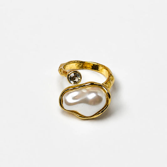 Mother Pearl Organic Statement Ring