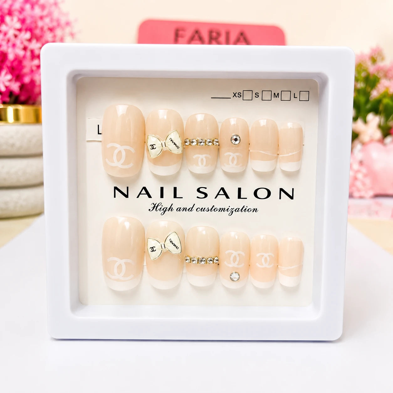 Blush Pearl French Press-On Nails