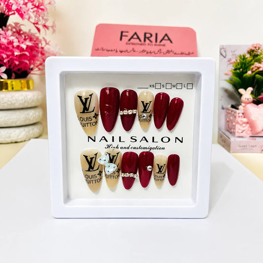 Crimson Luxe Press-On Nails
