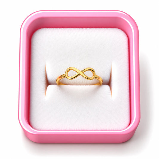 Golden Infinity Loop Minimalist Ring