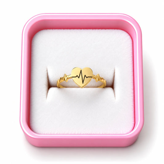 Golden Heartbeat Ring