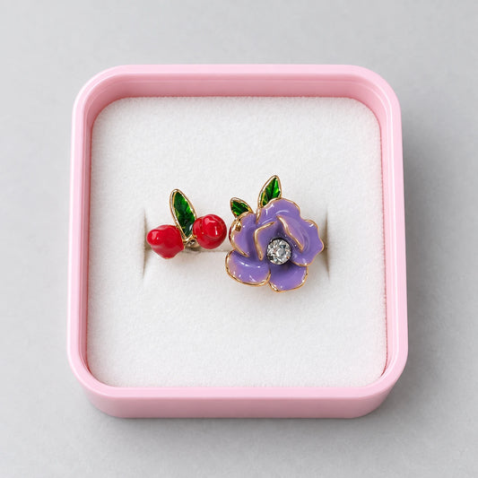 Ivory Blossom Crystal Garden Ring - 3 Colors