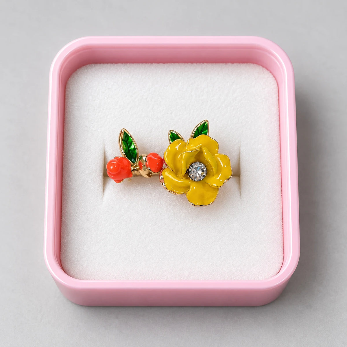 Ivory Blossom Crystal Garden Ring - 3 Colors