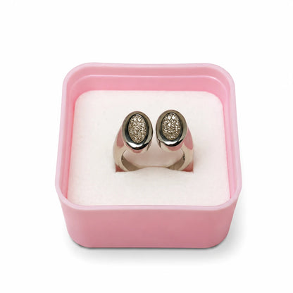 Oval Stud Shape Ring Stainless