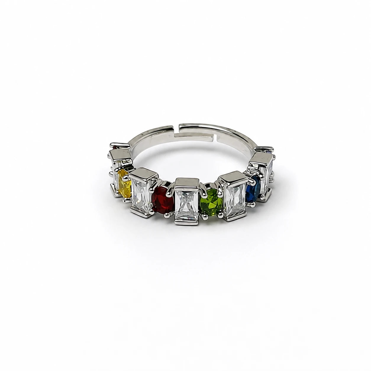 Rainbow Gemstone Luxe Band Ring