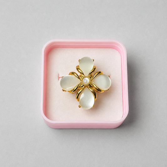 Floral Pearl Statement Ring