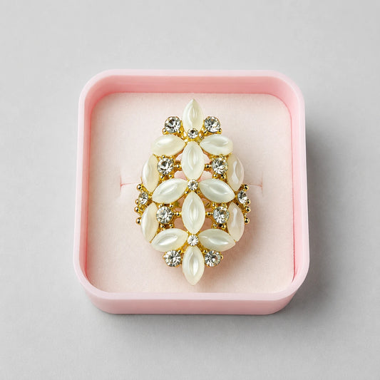 Crystal Bloom Statement Ring