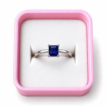 Amethyst Glow Solitaire Ring - 4 Colors