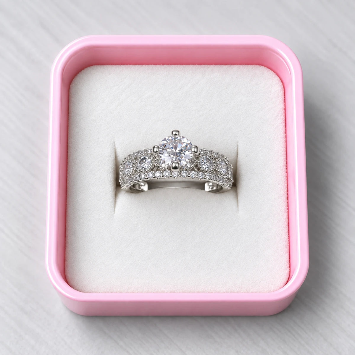 Royal Halo Crystal Crown Ring - 2 Colors