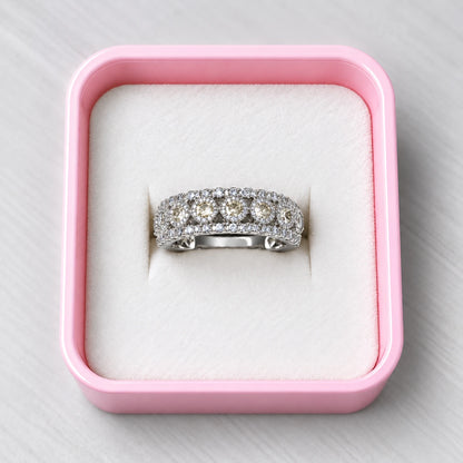 Celestial Bloom Embellished Band Ring - 2 Colors