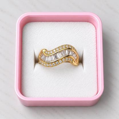 Serpentine Ruby Wave Ring - 4 Colors
