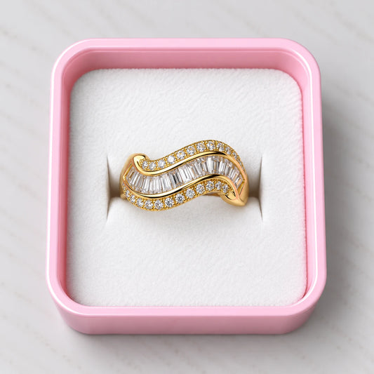 Serpentine Ruby Wave Ring - 4 Colors