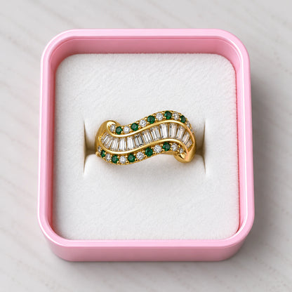 Serpentine Ruby Wave Ring - 4 Colors