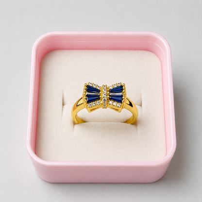 Sapphire Crystal Bow Ring