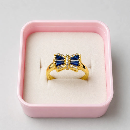 Sapphire Crystal Bow Ring