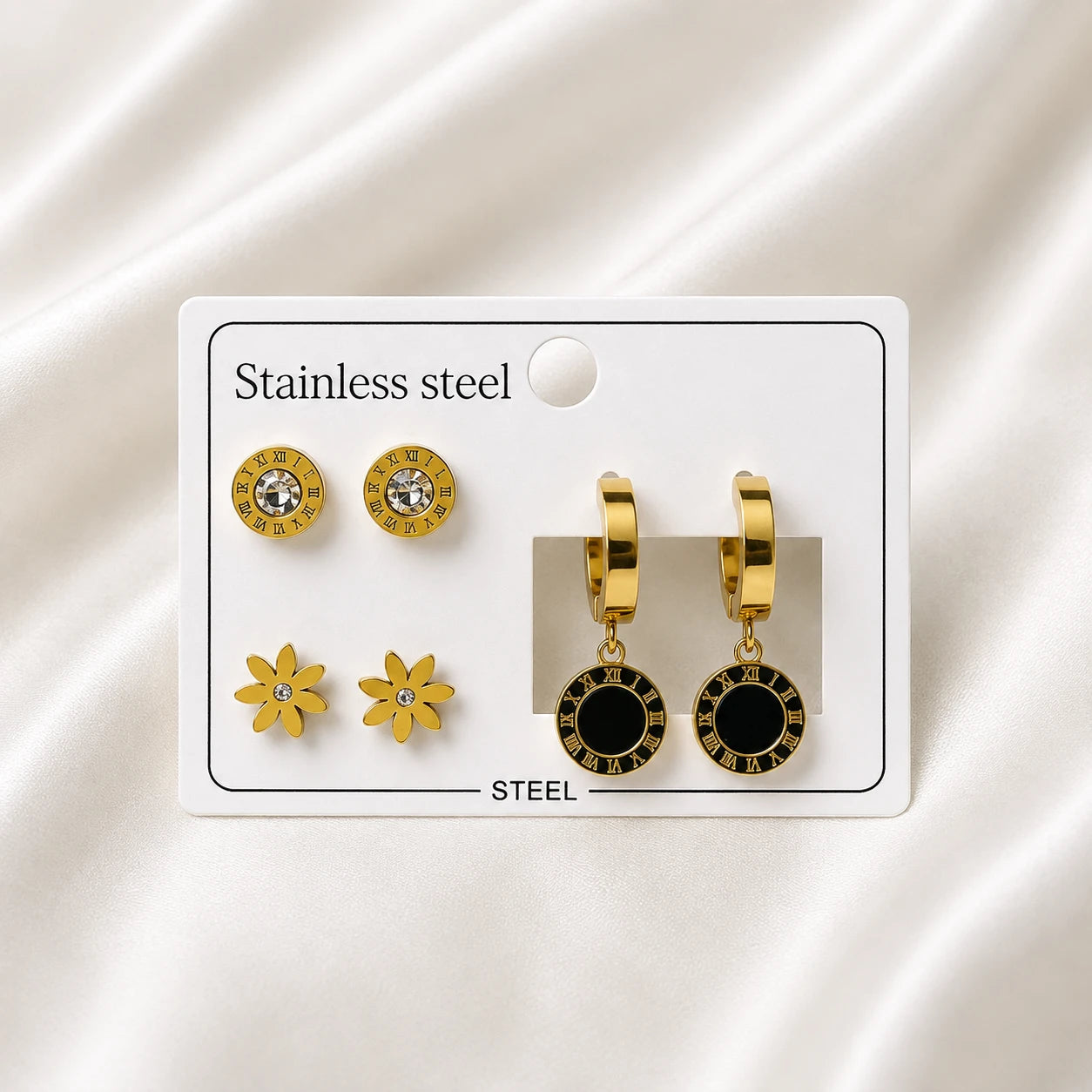 Roman Floral Stainless Studs