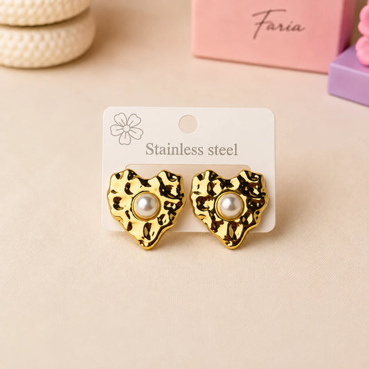 Leopard Pearl Stainless Studs