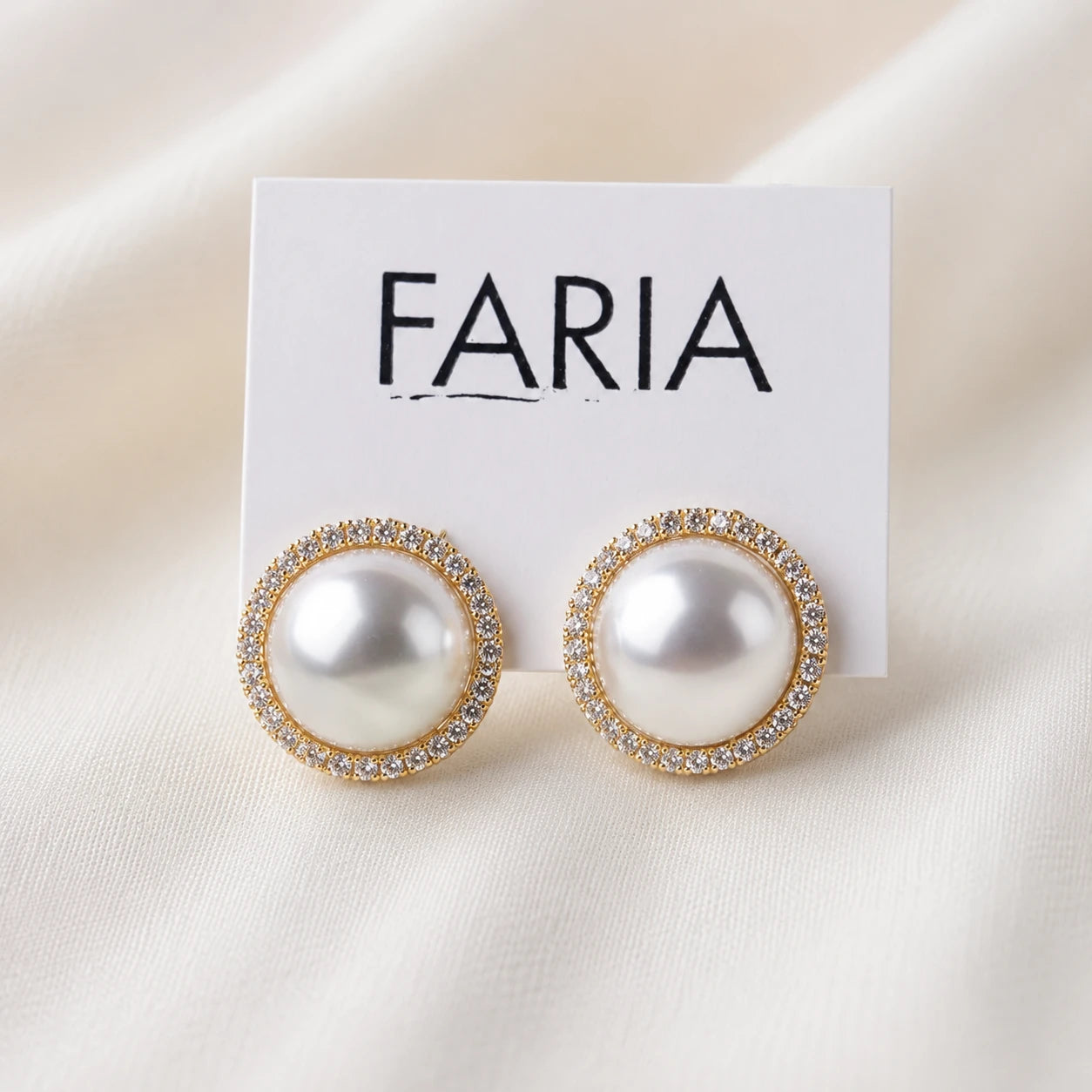 Pearl Halo Stud Earrings