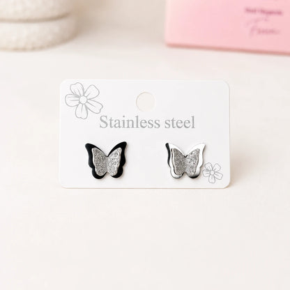 Butterfly Crystal Stainless Steel Studs