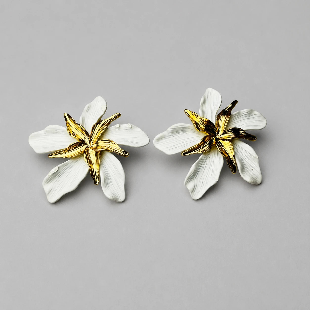 Golden Bloom Floral Studs
