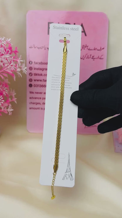 Classic Gold Mesh Stainless Bracelet
