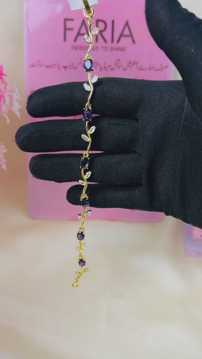 Tulip Bracelet Stainless - Dark Purple