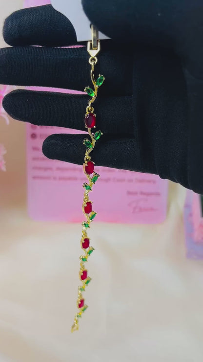 Tulip Bracelet Stainless - Red Green