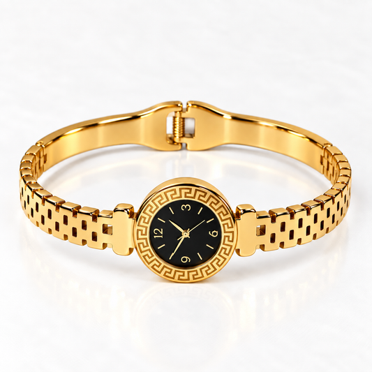 Golden Greek Key Link Bracelet Stainless